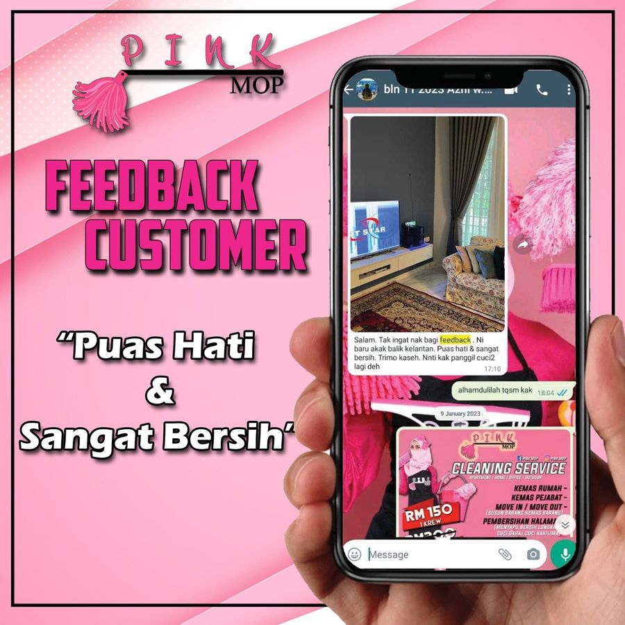Feedback customer Pink Mop 1