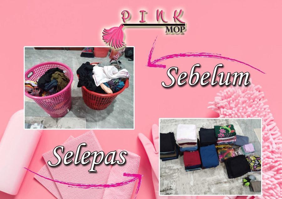 Sebelum & selepas cucian pakaian