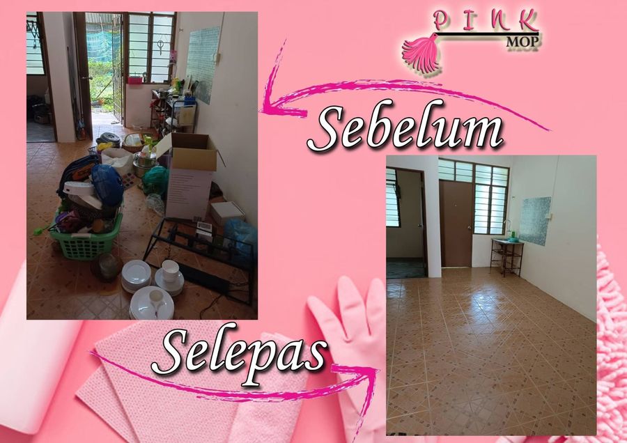Sebelum & selepas kemas bilik stor